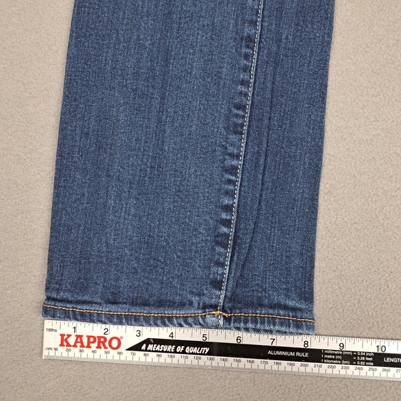 American Eagle Jeans Womens 8 Blue Slim Boot Stretch Waist Denim Cowgirl 32" Leg - Picture 3 of 11